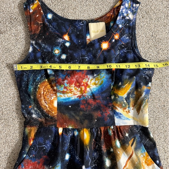 ModCloth Nebula Outer Space Galaxy Science Sleeveless Mini Dress Size Small - Picture 14 of 16